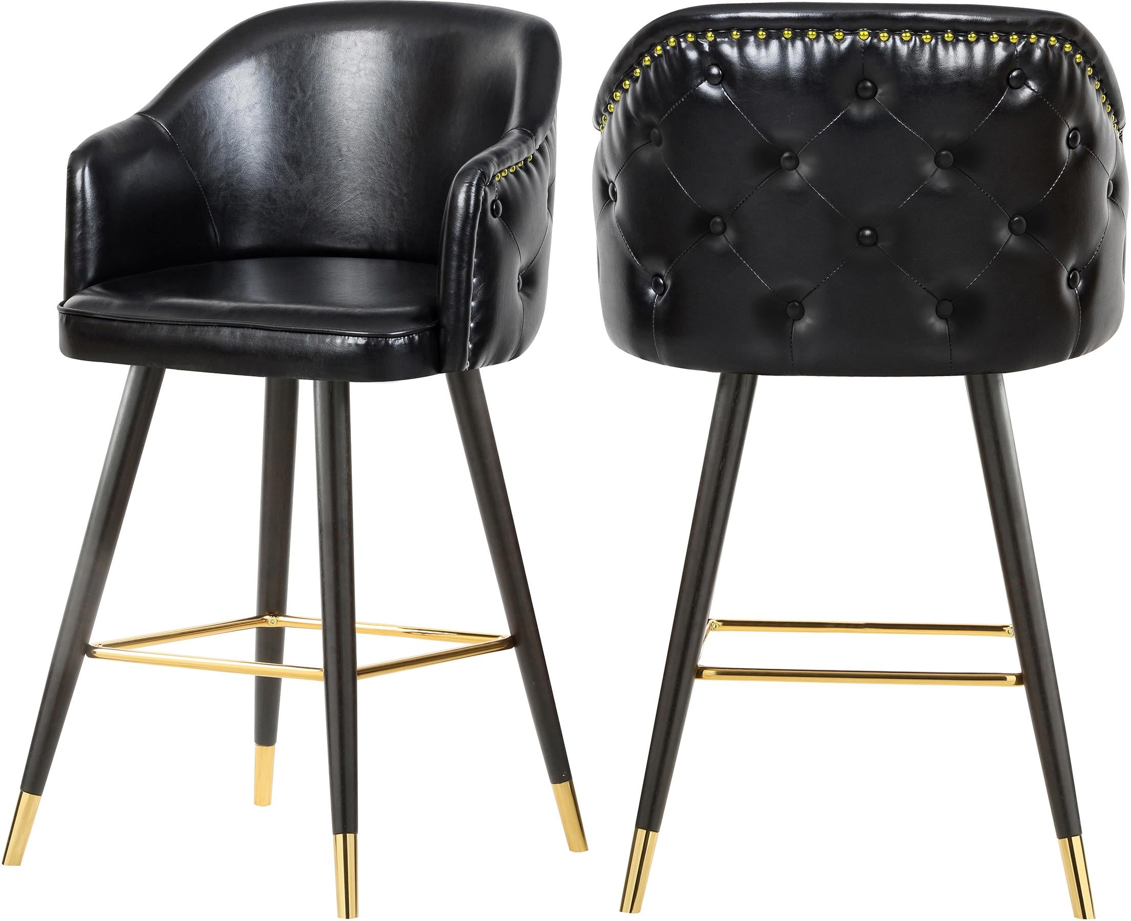 Barbosa Black Faux Leather Counter/Bar Stool - Luxe Home Furnishings (Jersey City, NJ)