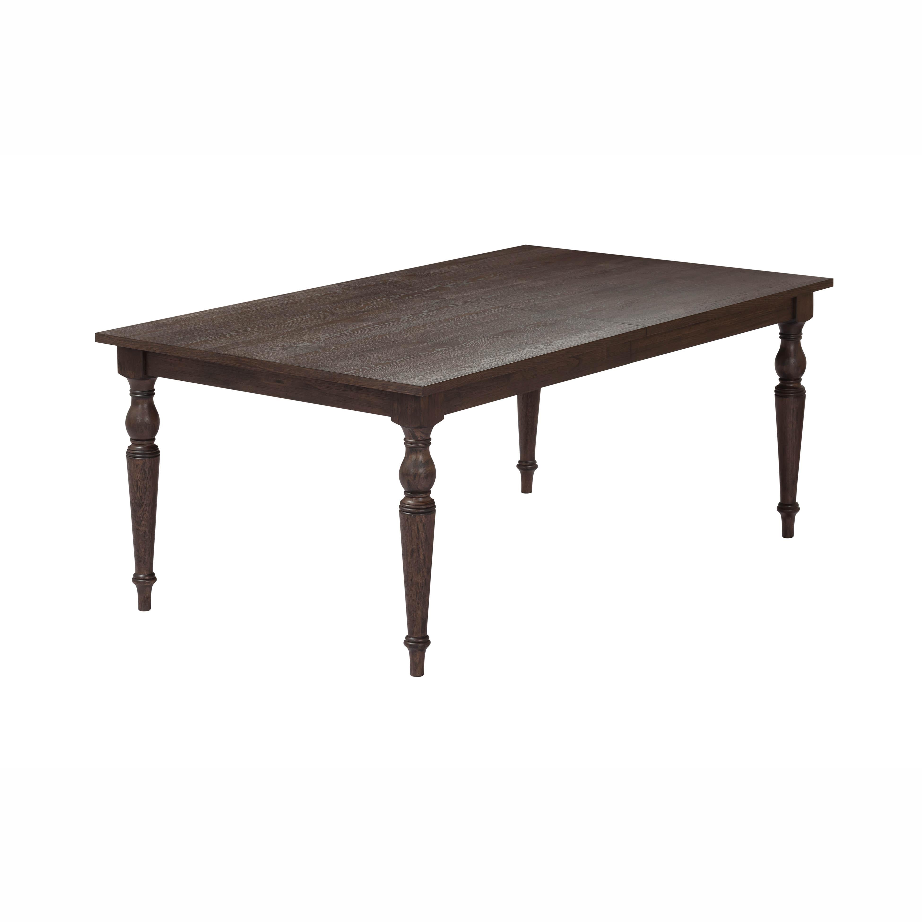 Mila 74"-114" Dark Brown Extendable Rectangular Dining Table - Luxe Home Furnishings (Jersey City, NJ)