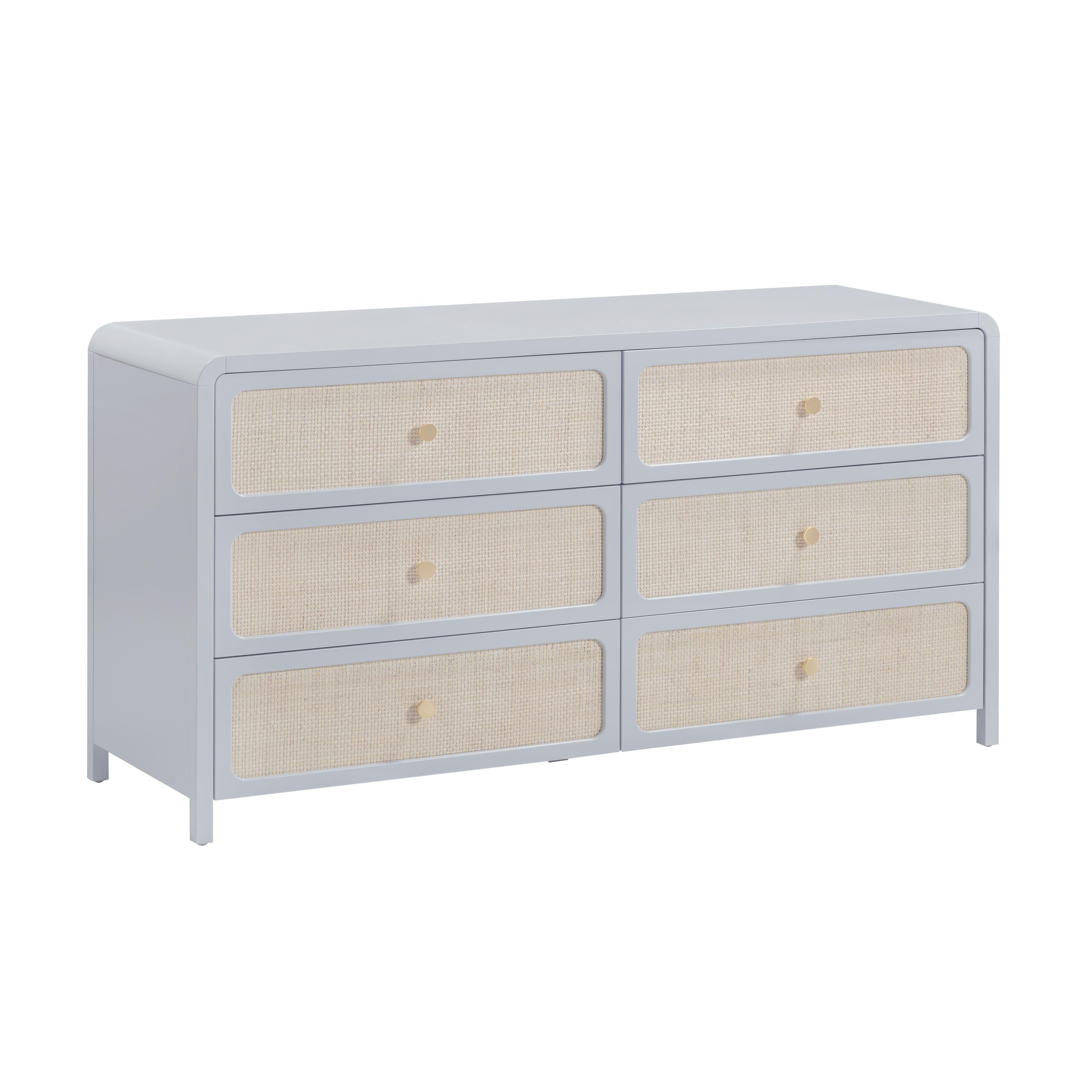 Patty 62" Rattan 6 Drawer Dresser - Luxe Home Furnishings (Jersey City, NJ)