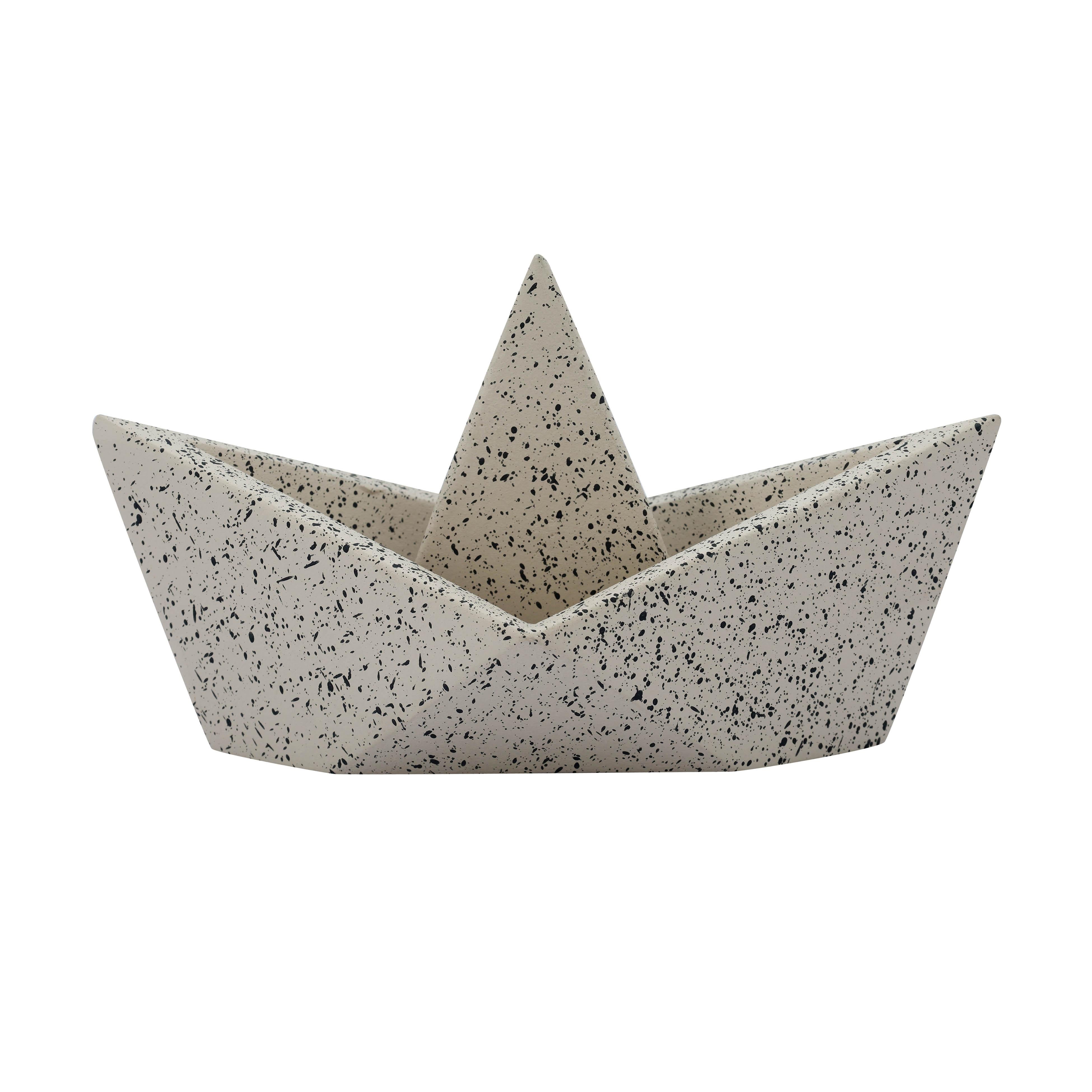 Gabby Speckled Cream Sailboat Catchall - Luxe Home Furnishings (Jersey City, NJ)