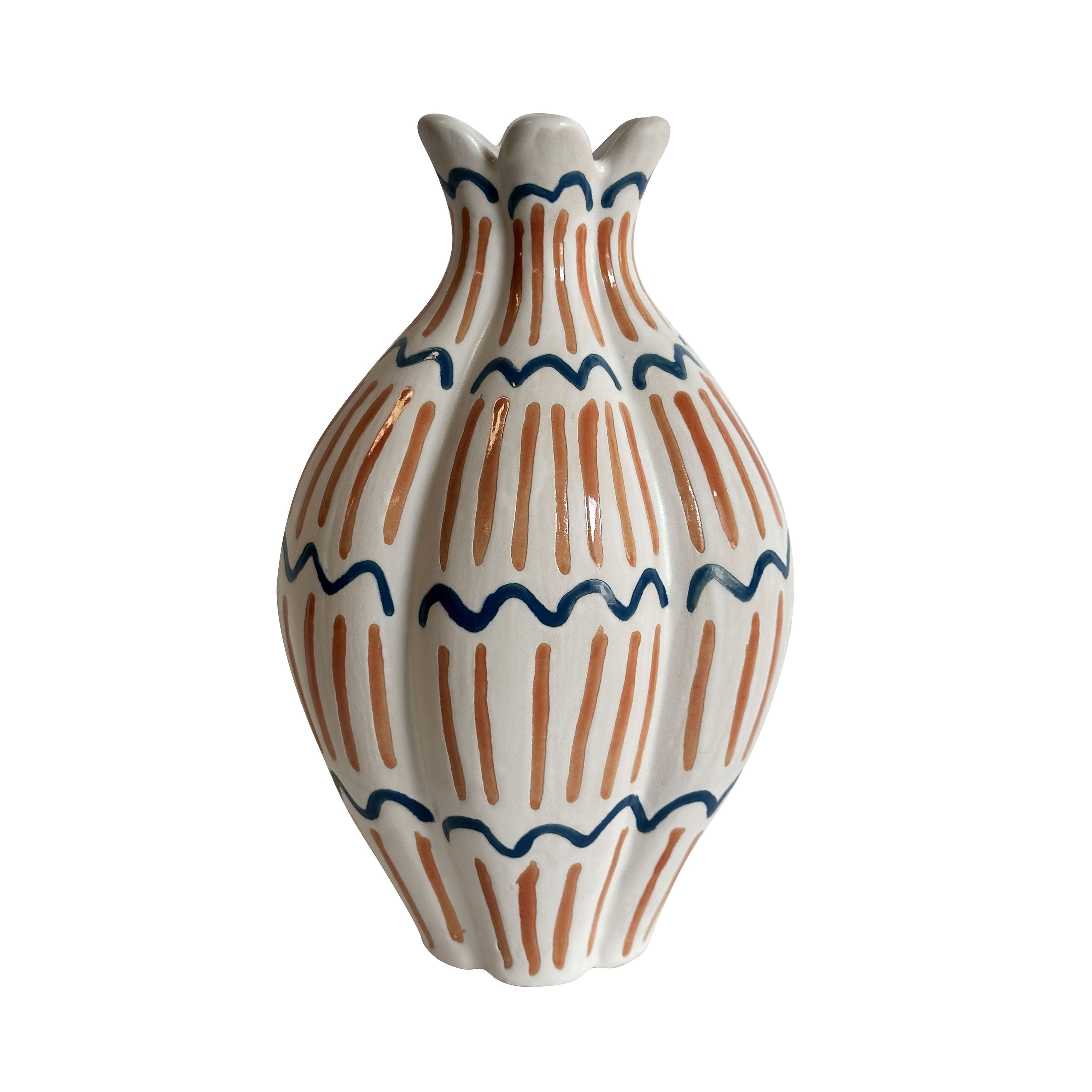 Ceramic Roman Coral Vase - Luxe Home Furnishings (Jersey City, NJ)