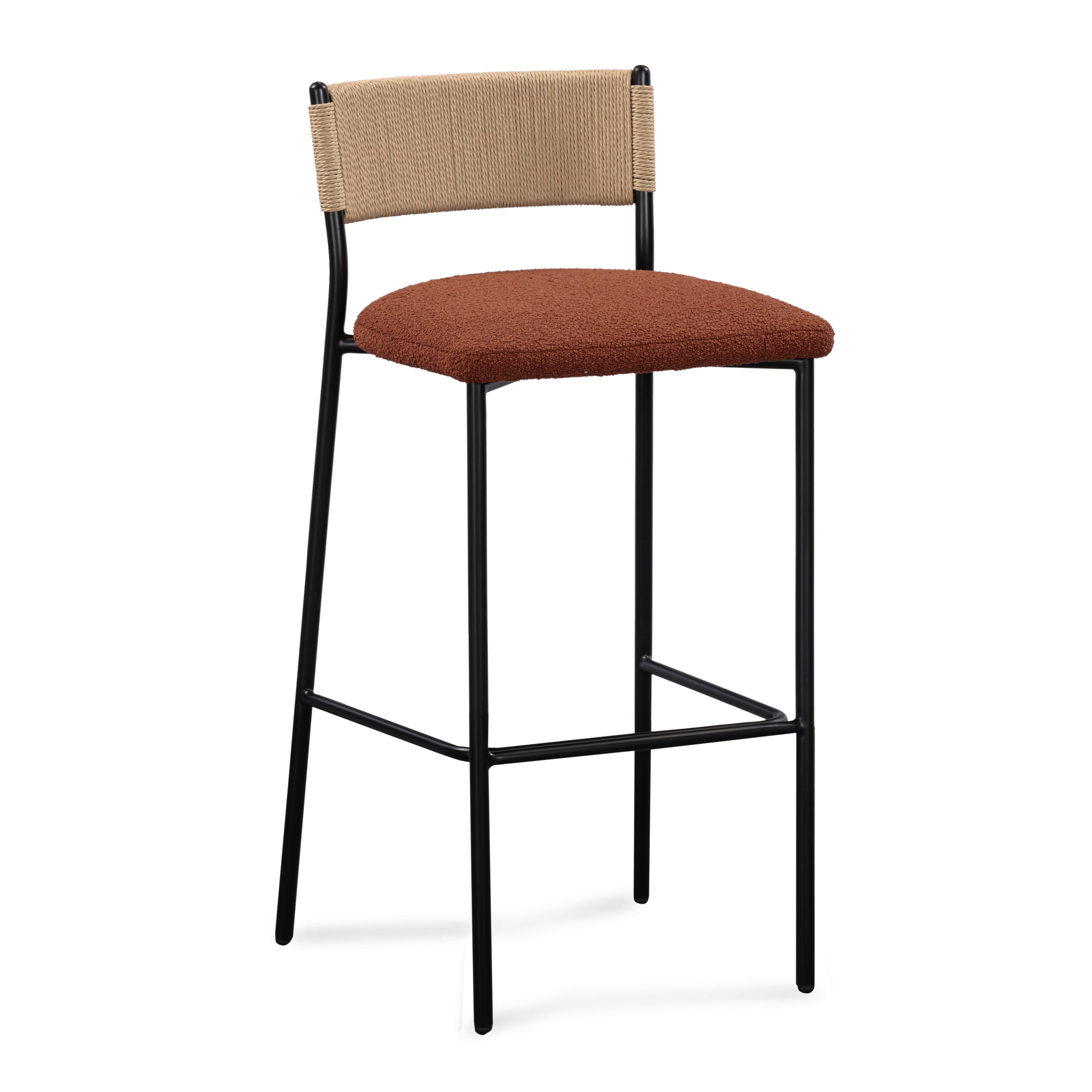 Celine Performance Boucle Stool - Luxe Home Furnishings (Jersey City, NJ)