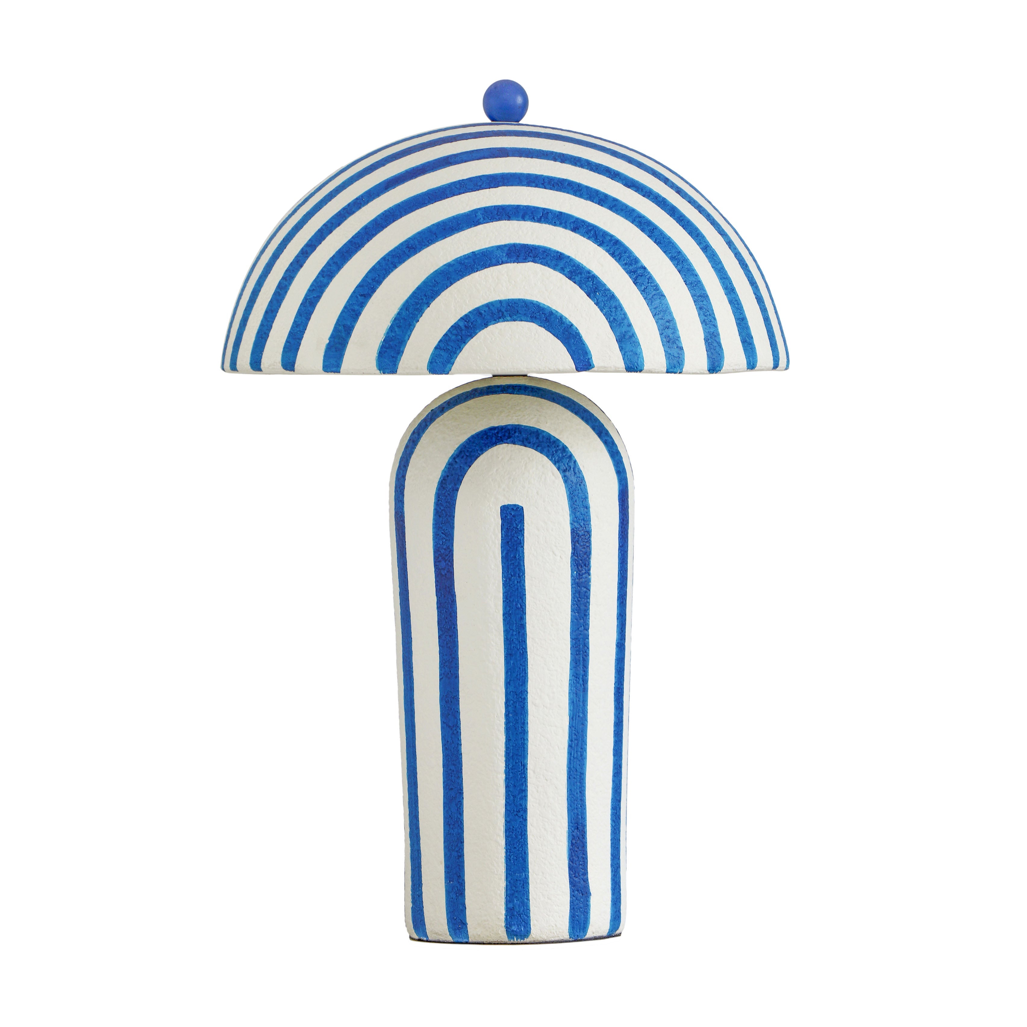 Maiori Striped Papier Mache Table Lamp - Luxe Home Furnishings (Jersey City, NJ)