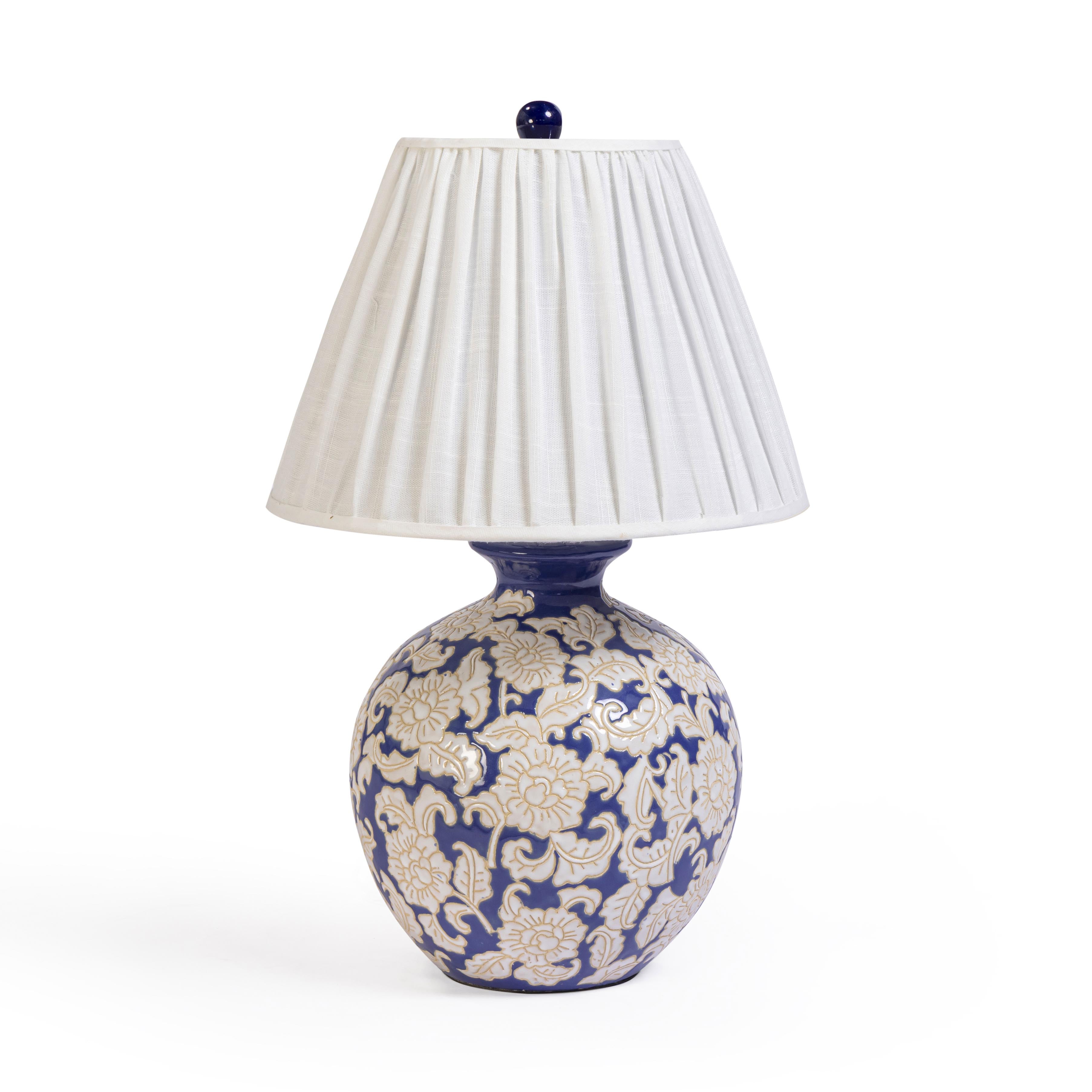 Diana Blue & White Table Lamp - Luxe Home Furnishings (Jersey City, NJ)