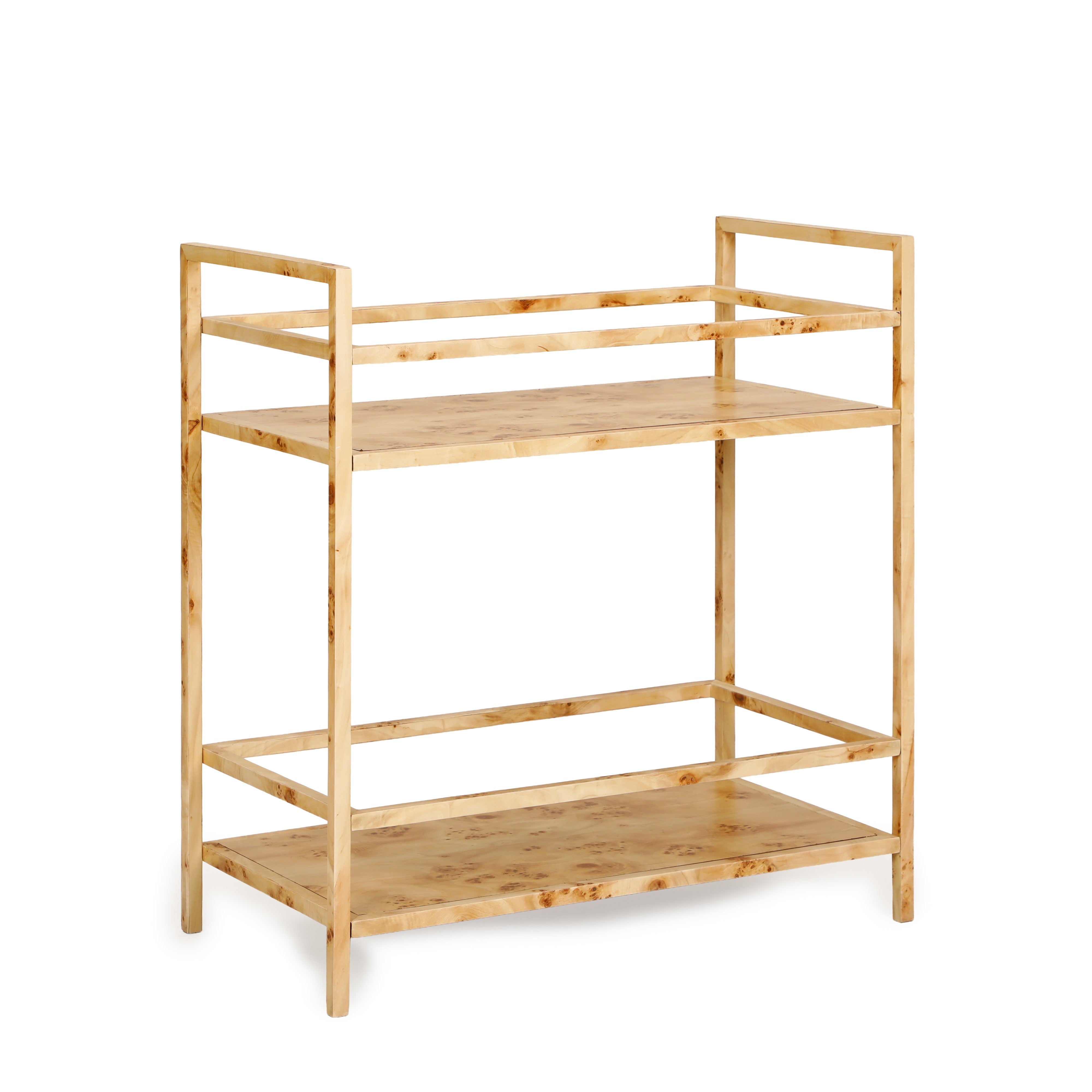 Destin Natural Burl Contract-Grade Bar Cart - Luxe Home Furnishings (Jersey City, NJ)