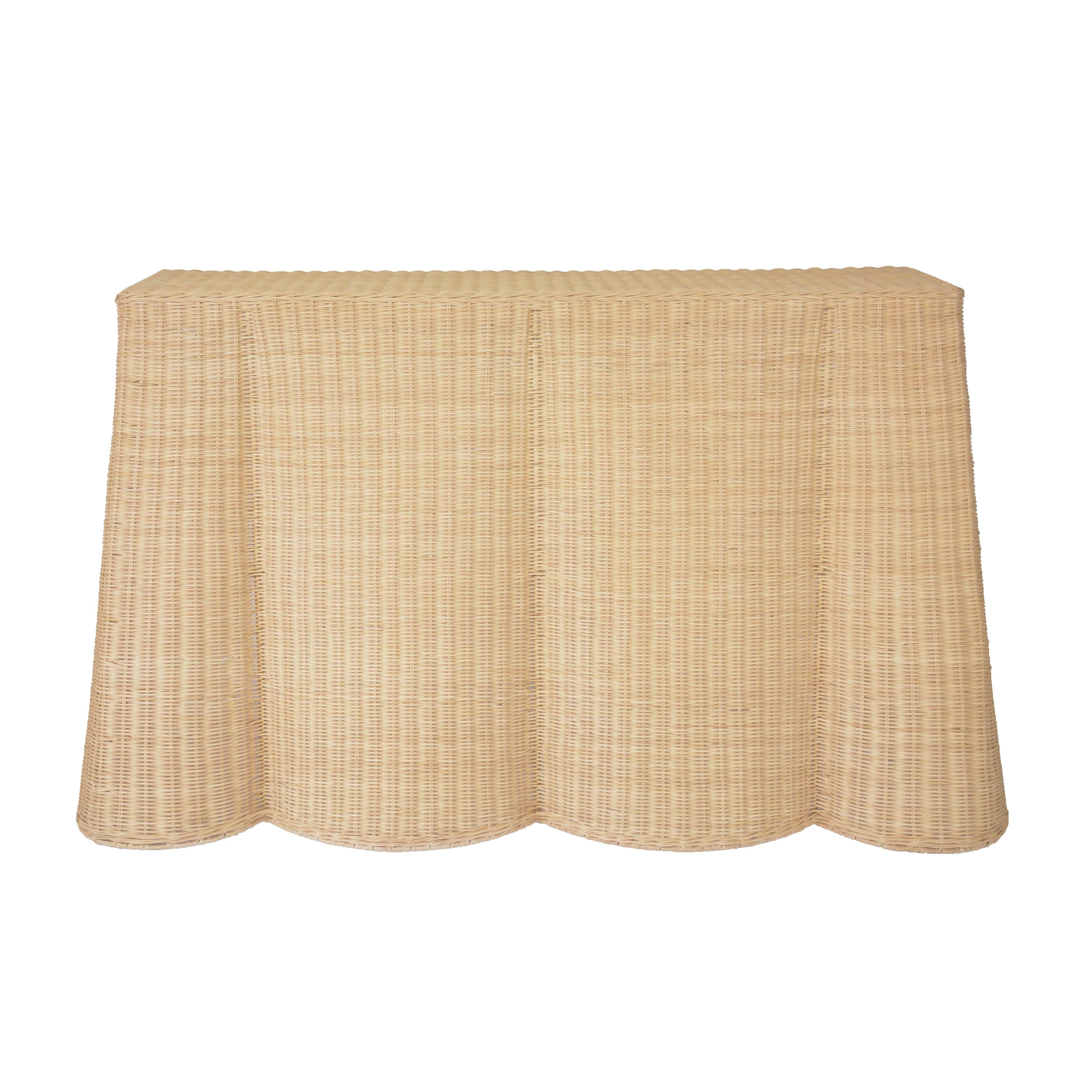 Egan 55" Natural Rattan Console Table - Luxe Home Furnishings (Jersey City, NJ)