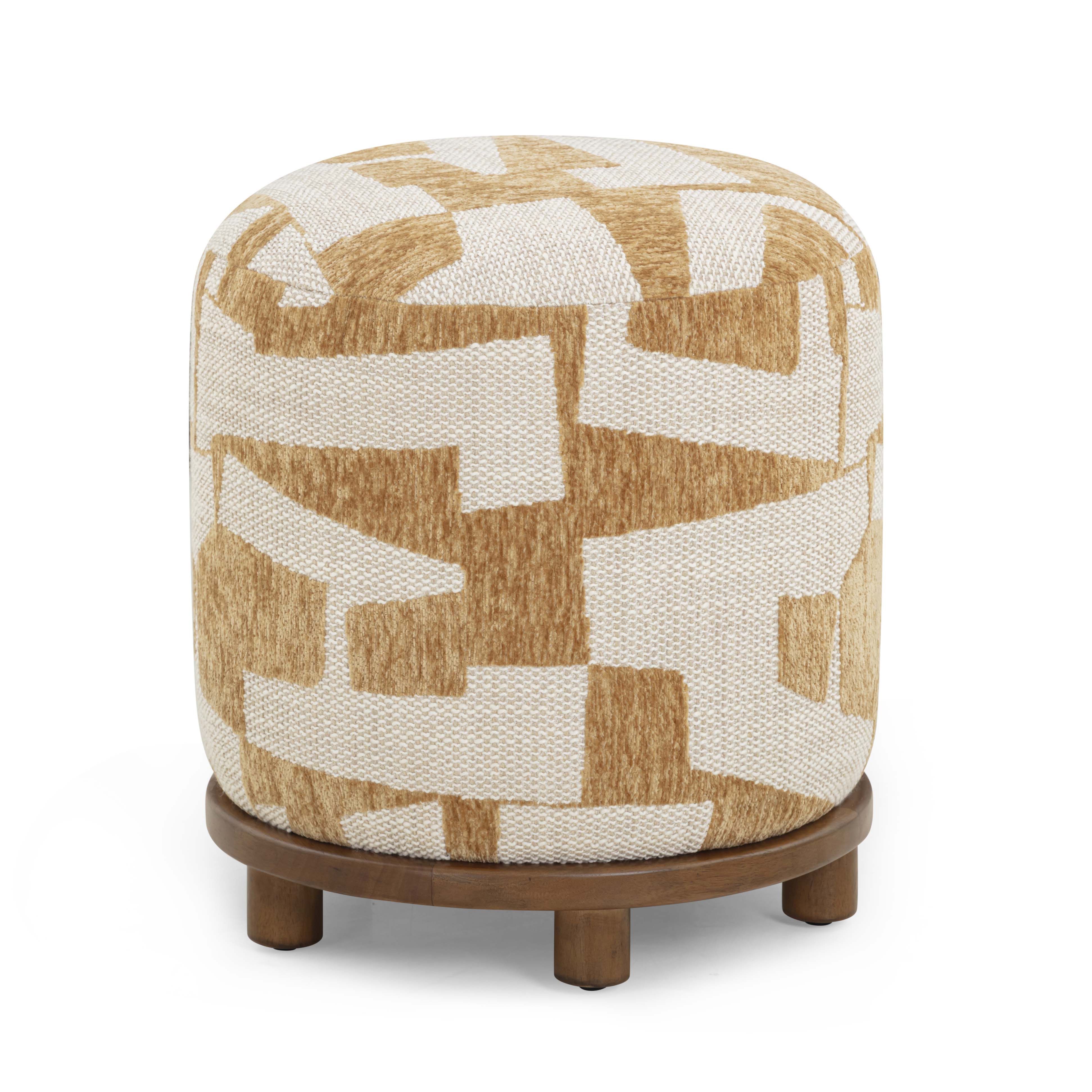 Bisou Performance Jacquard Ottoman - Luxe Home Furnishings (Jersey City, NJ)