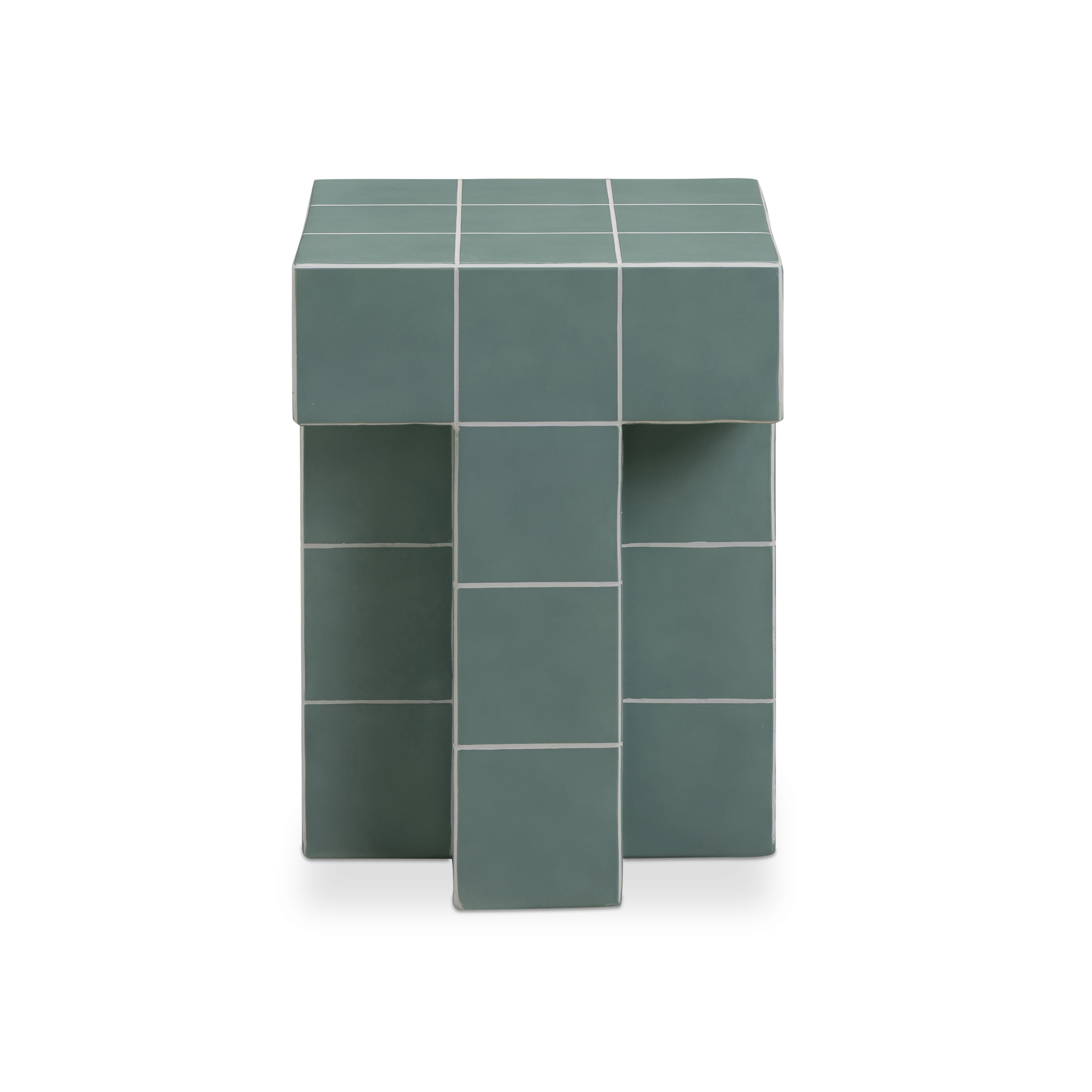 Alma Tile Concrete Indoor/Outdoor Side Table - Luxe Home Furnishings (Jersey City, NJ)
