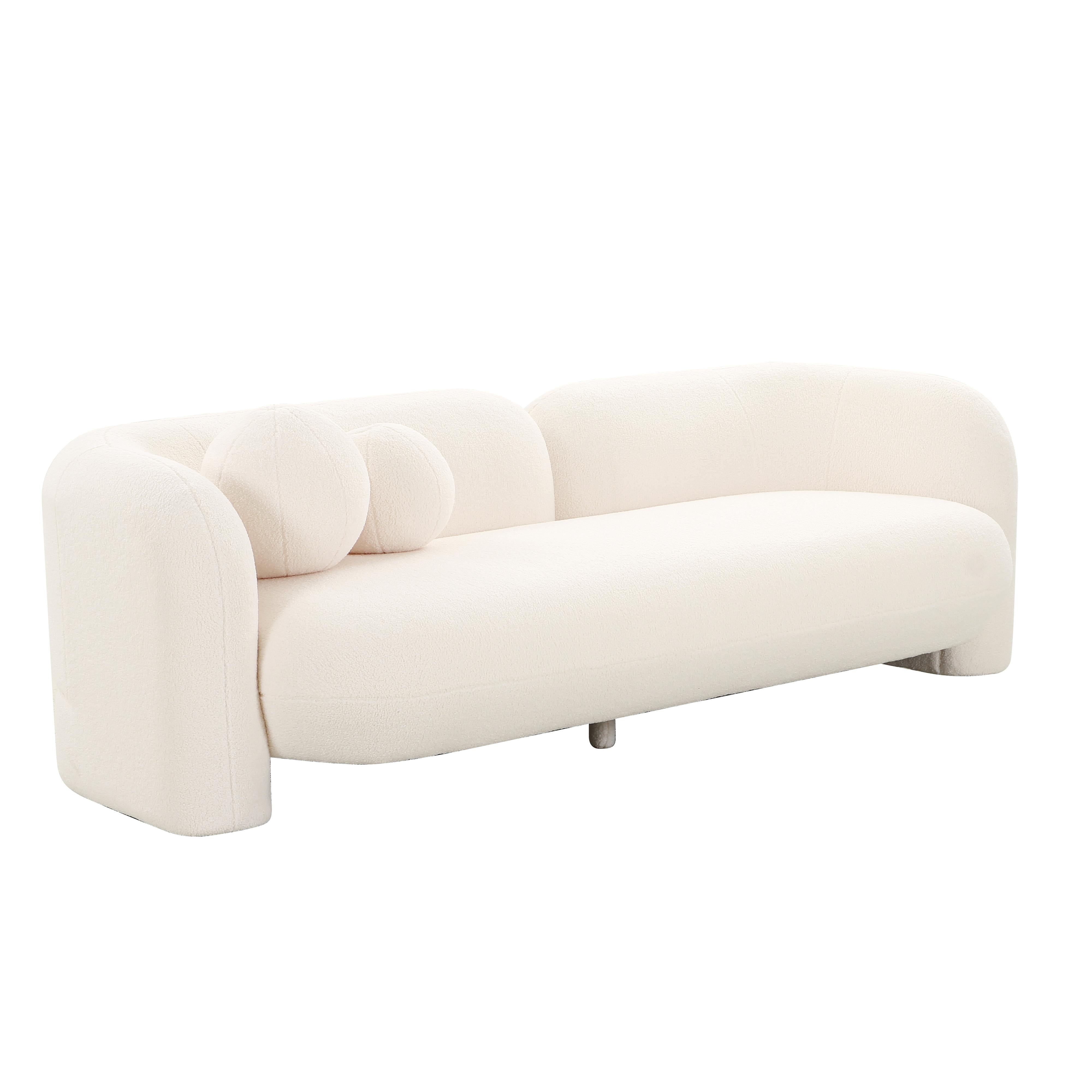 Amelie 91" Contract-Grade Faux Fur Sofa - Luxe Home Furnishings (Jersey City, NJ)