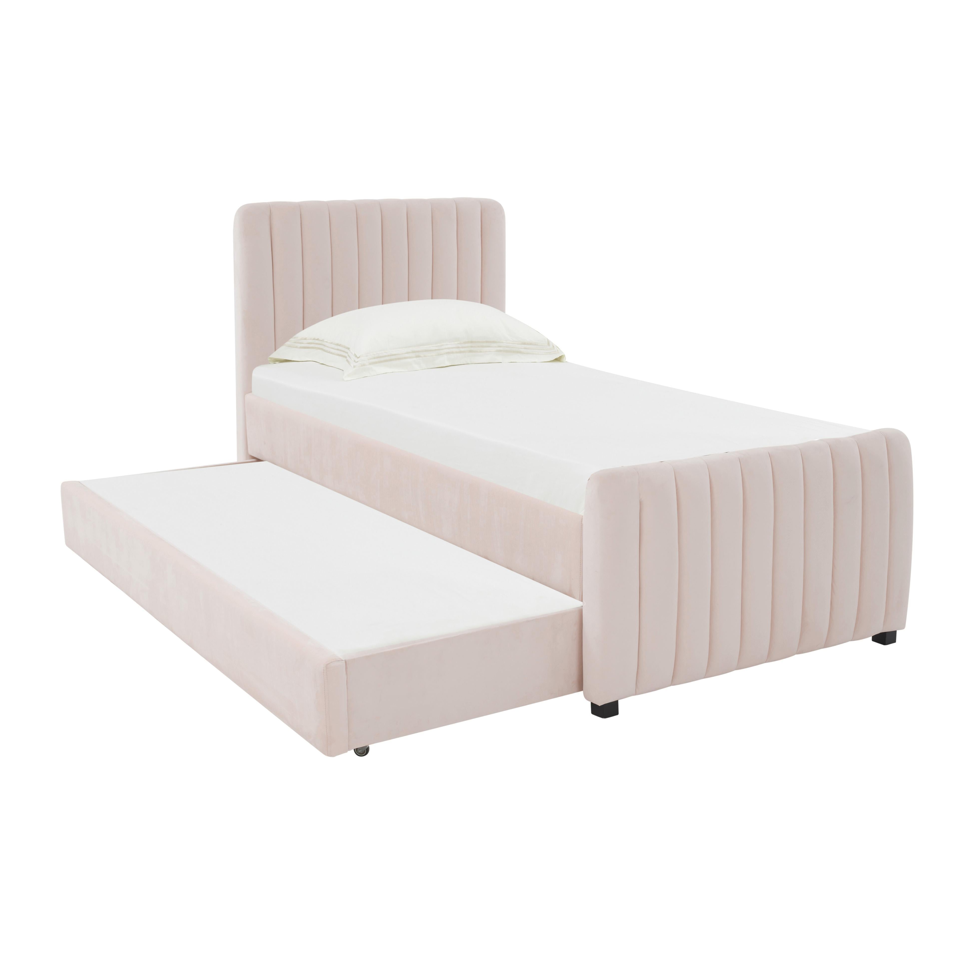 Angela Performance Velvet Trundle Bed in Twin - Luxe Home Furnishings (Jersey City, NJ)