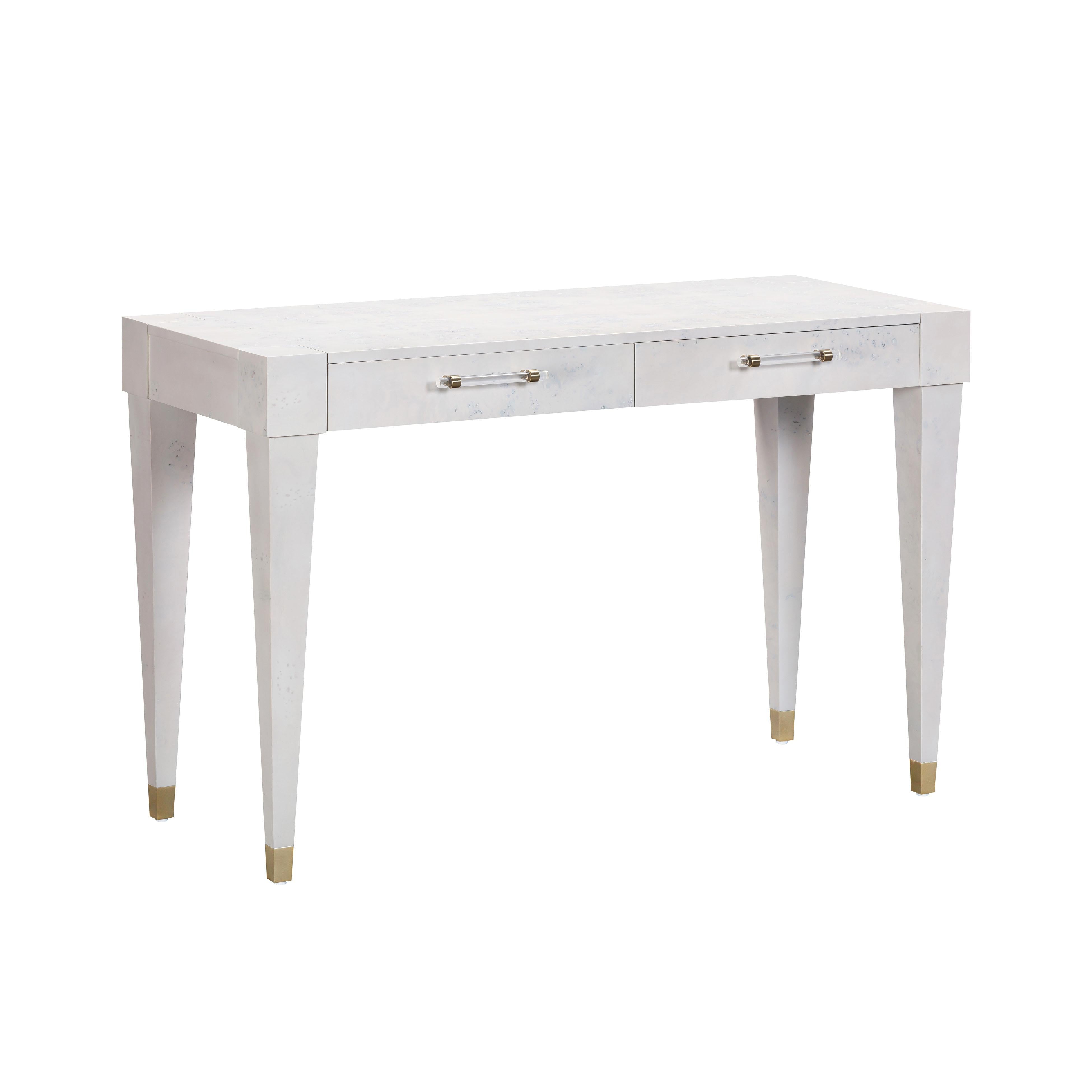 Brandyss 48" Burl 2-Drawer Work Desk - Luxe Home Furnishings (Jersey City, NJ)
