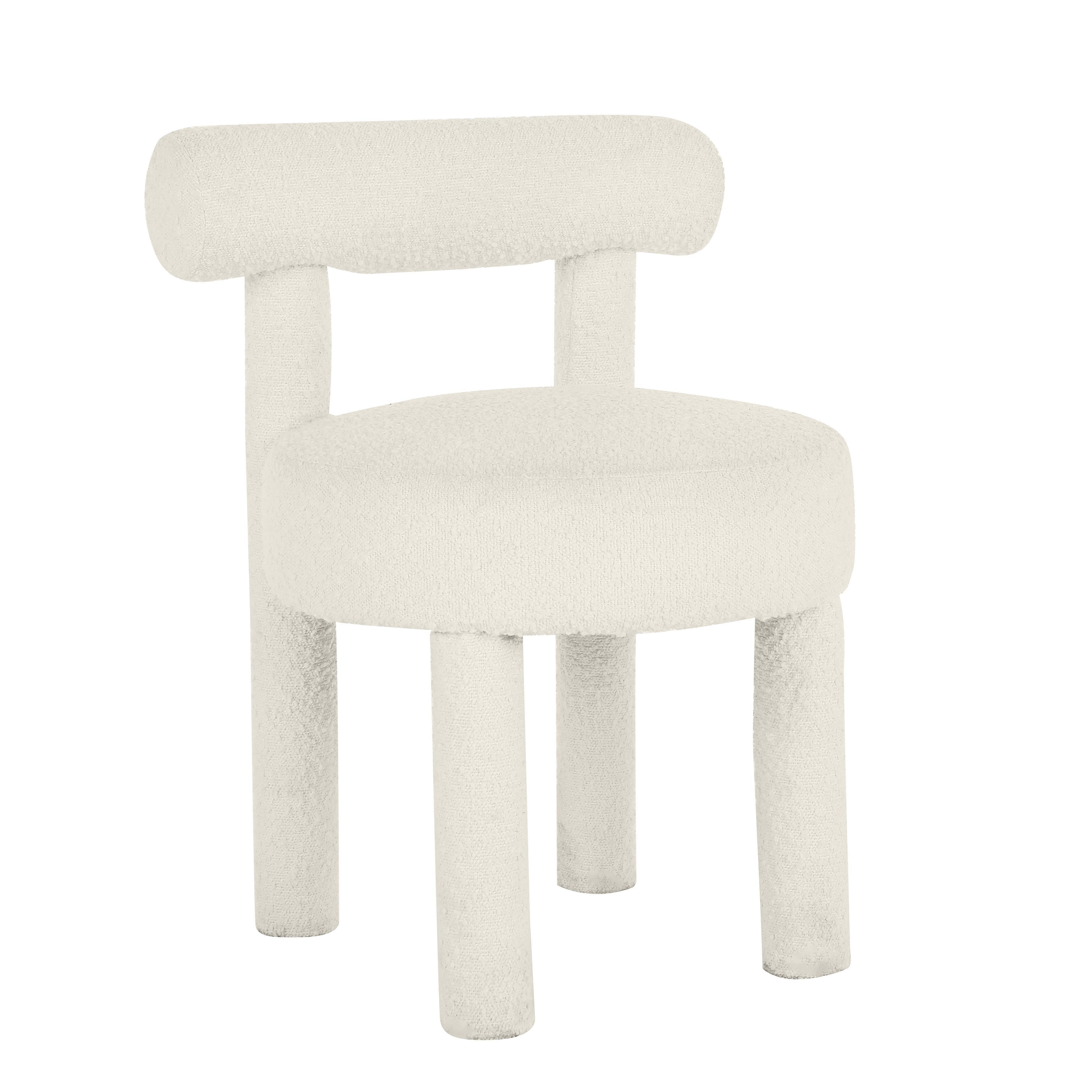 Carmel Cream Performance Boucle Dining Chair - Luxe Home Furnishings (Jersey City, NJ)