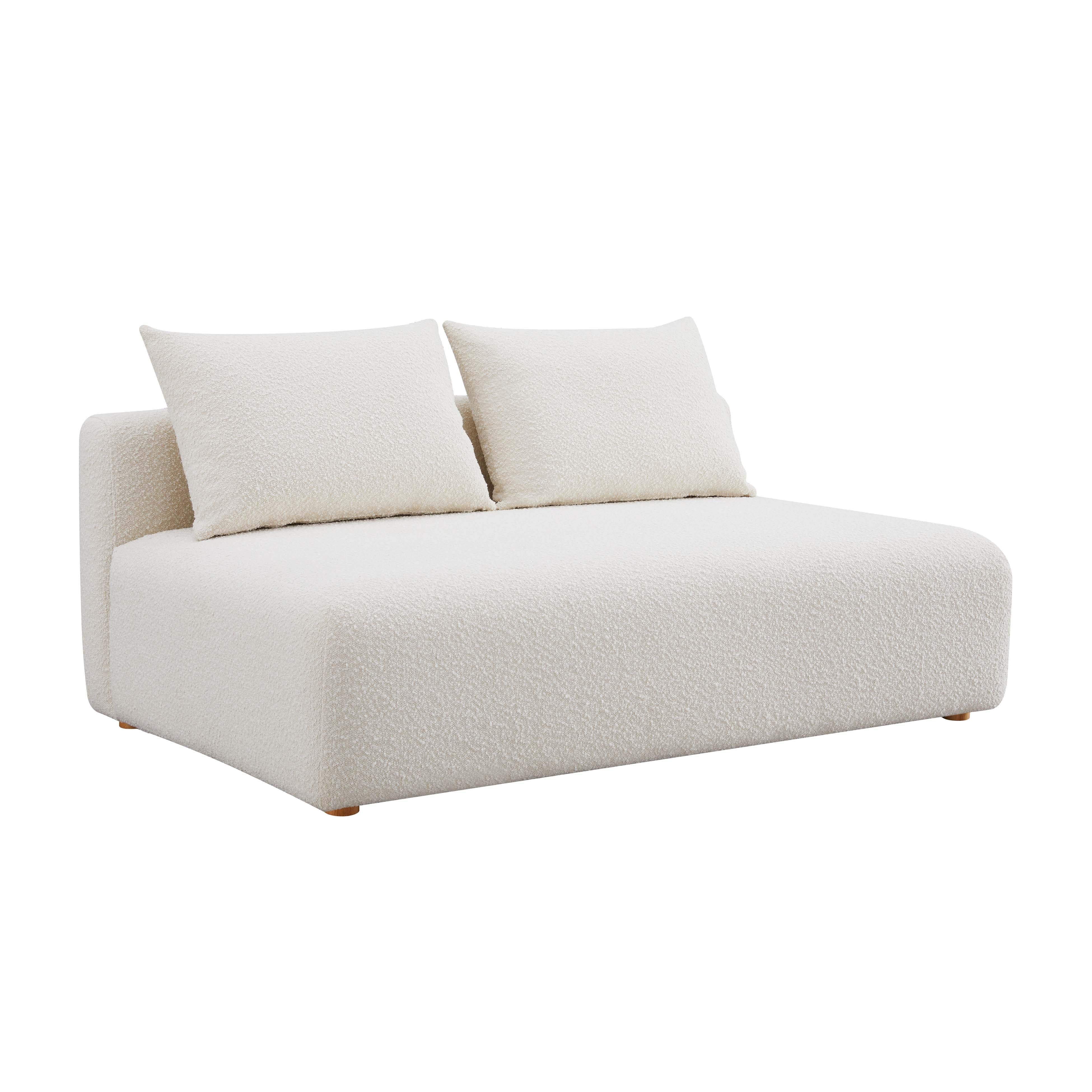 Hangover 64" Cream Performance Boucle Modular Loveseat - Luxe Home Furnishings (Jersey City, NJ)