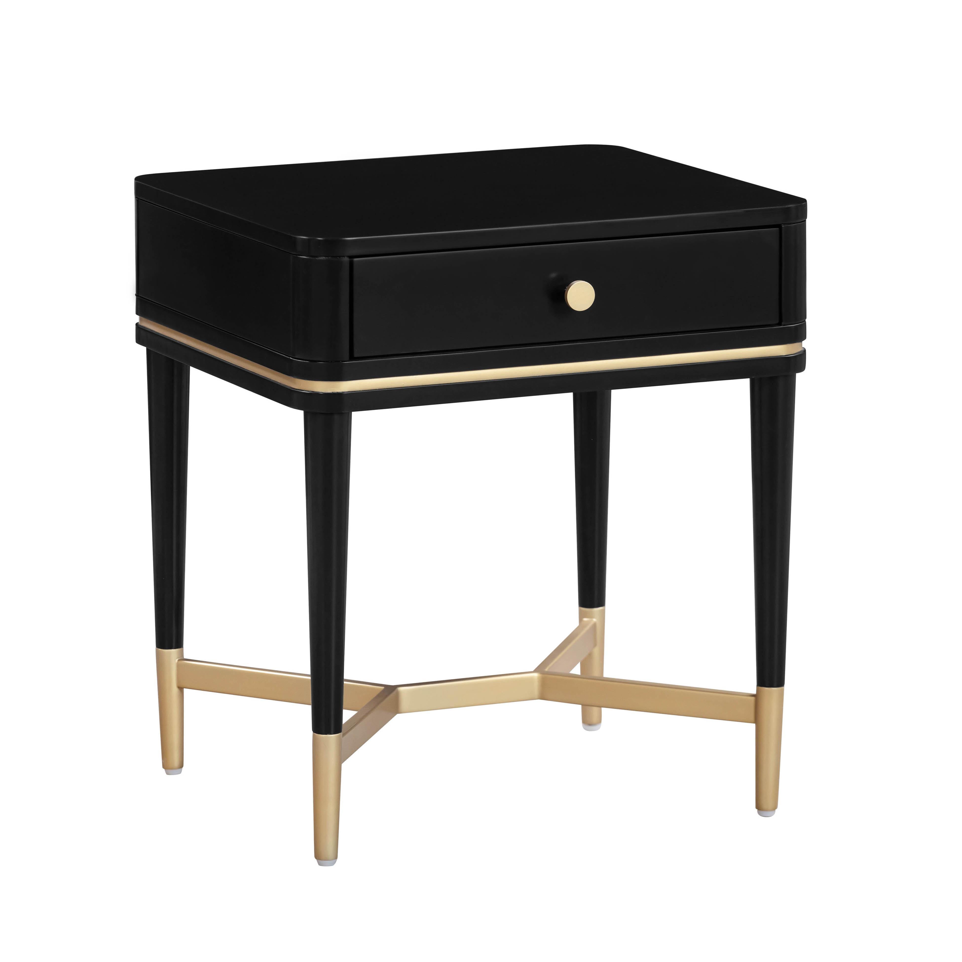 Julieta 19" Acacia Wood Nightstand With Drawer - Luxe Home Furnishings (Jersey City, NJ)