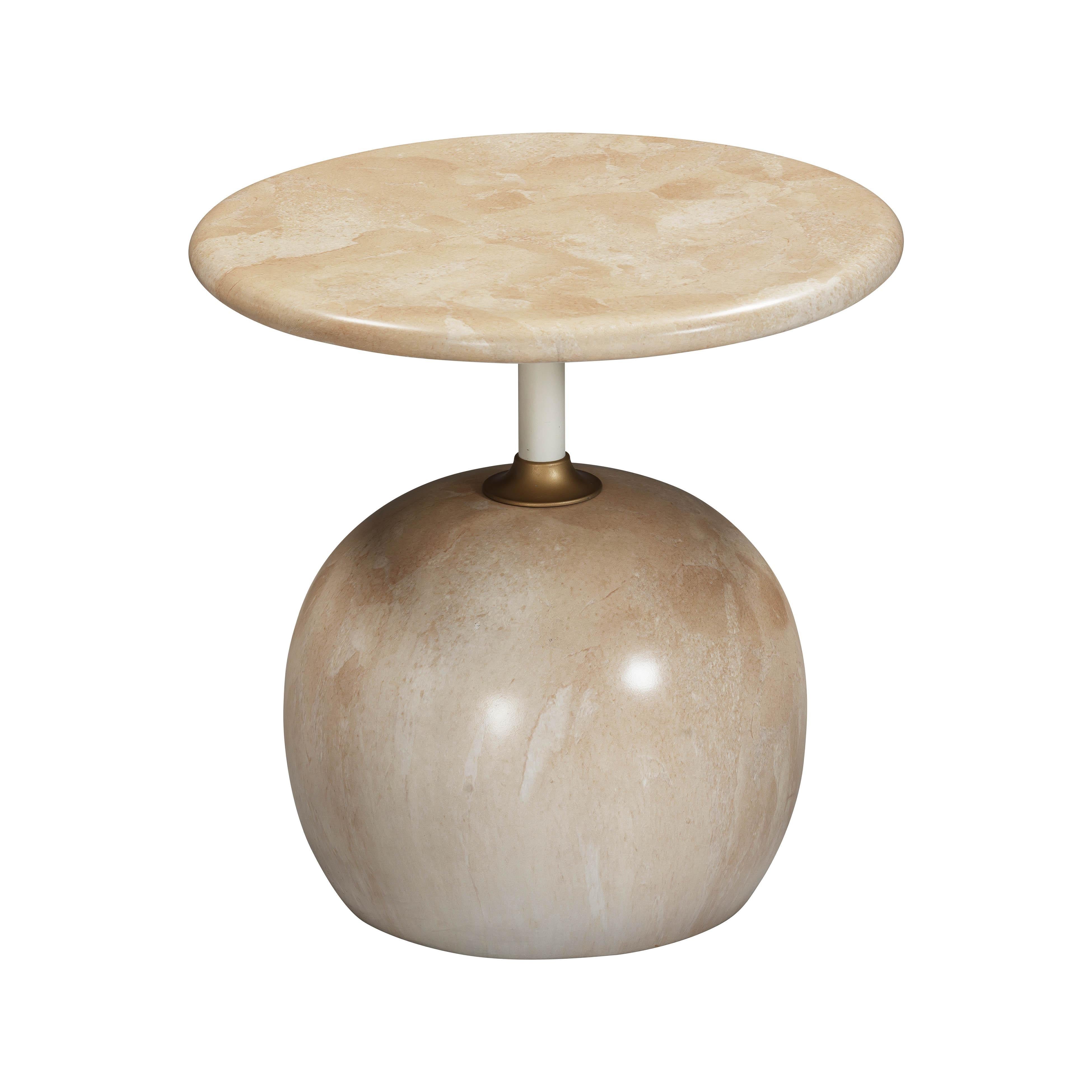Mire Rose Faux Marble Side Table - Luxe Home Furnishings (Jersey City, NJ)